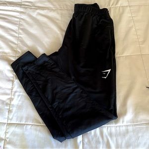 Mens Gymshark Joggers black small Elastine sweatpants
